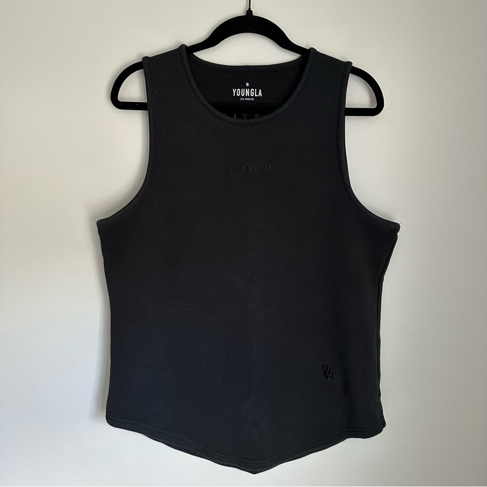 YOUNG LA Neoprene-like work out tank top